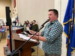 a man at a podium